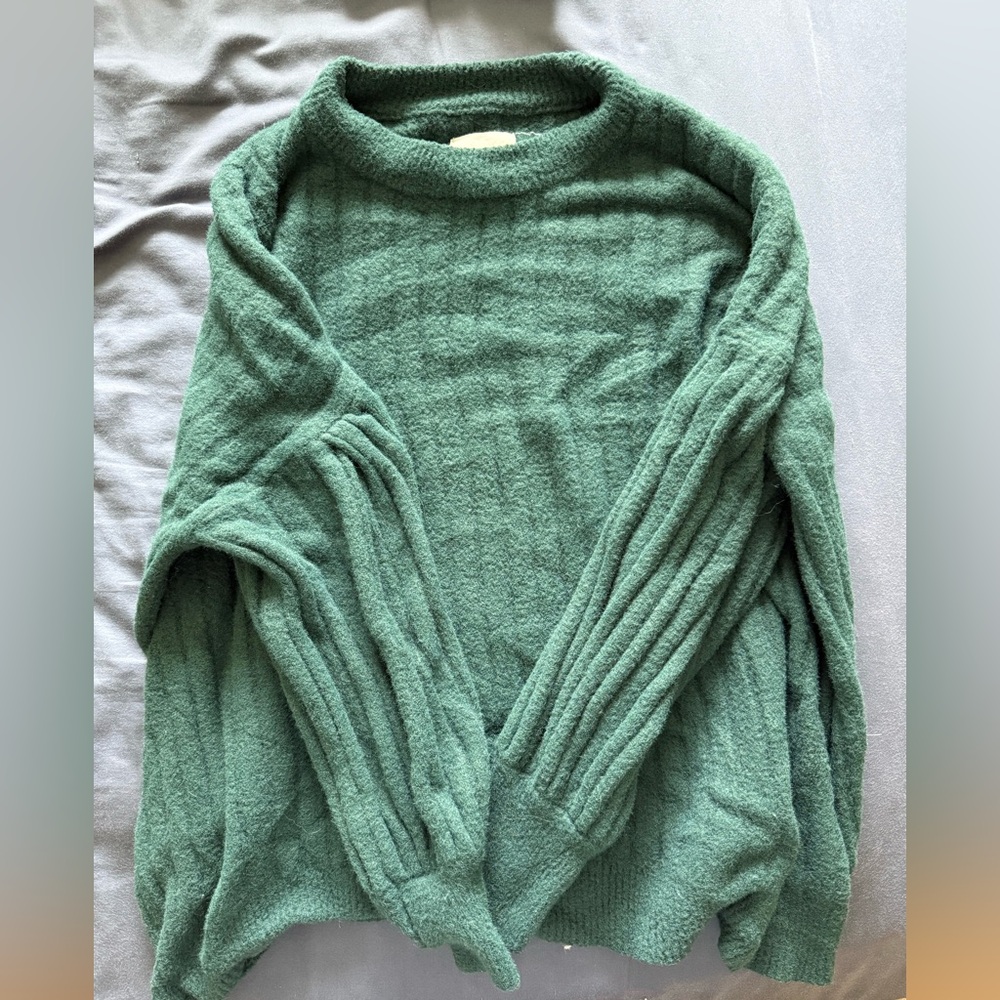 Aerie Green Crew Neck Sweater